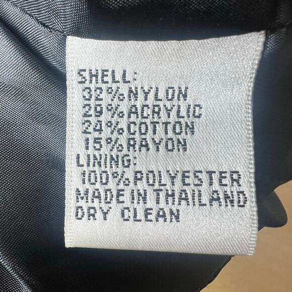 Talbots Womens Tweed Jacket Blazer Size 8 Herringbone Button Front Black & Cream - Picture 11 of 11